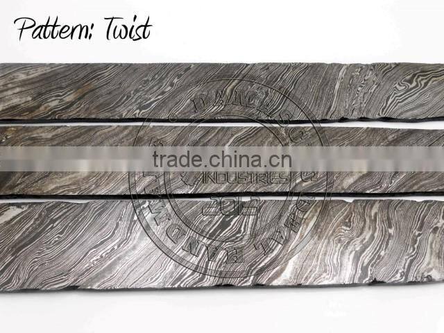 Damascus Steel Knife Blade Blank