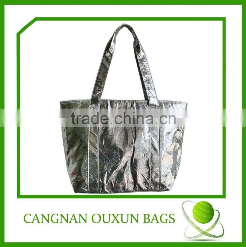 Non woven metallic cooler bag for frozen food