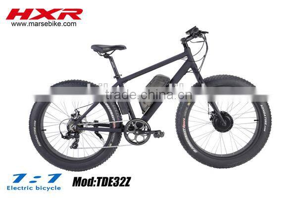 riding on beach snow road electric bike