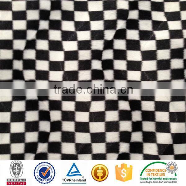 imitation rabbit hair animal print faux fur fabric for garment