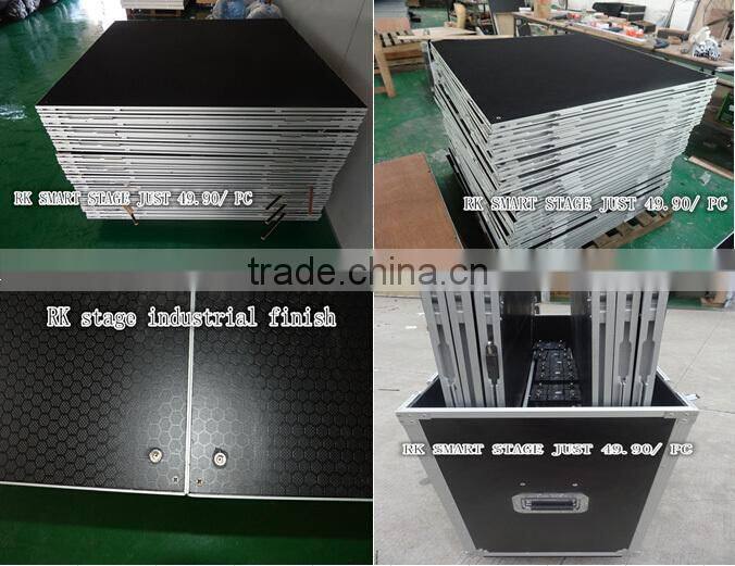 instal moving aluminum install portable stage riser