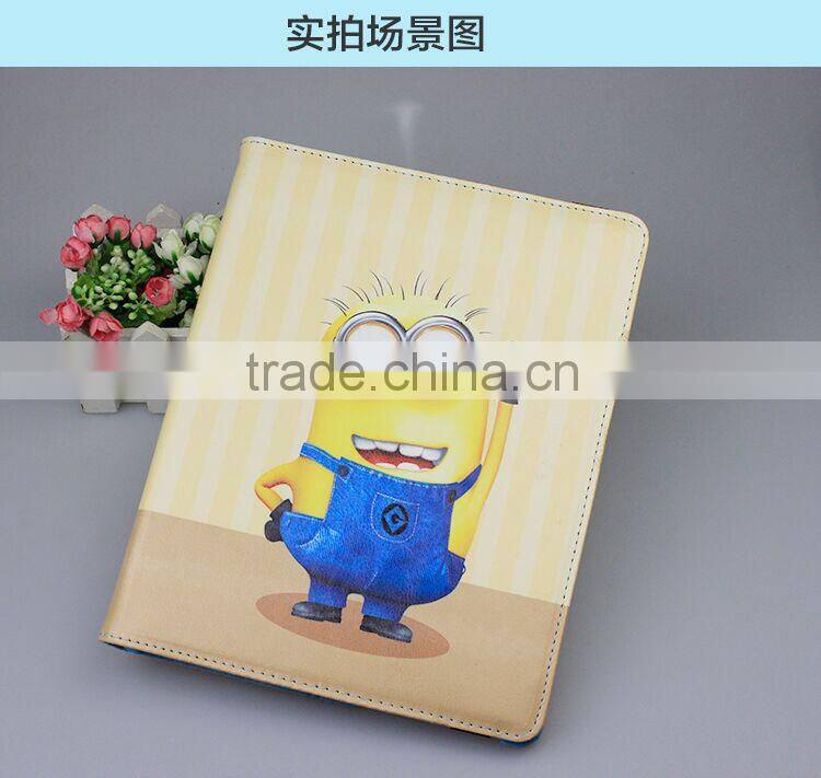 for ipad case for ipad 6 leather case tablet cover flip for ipad air 2 minions case for ipad air
