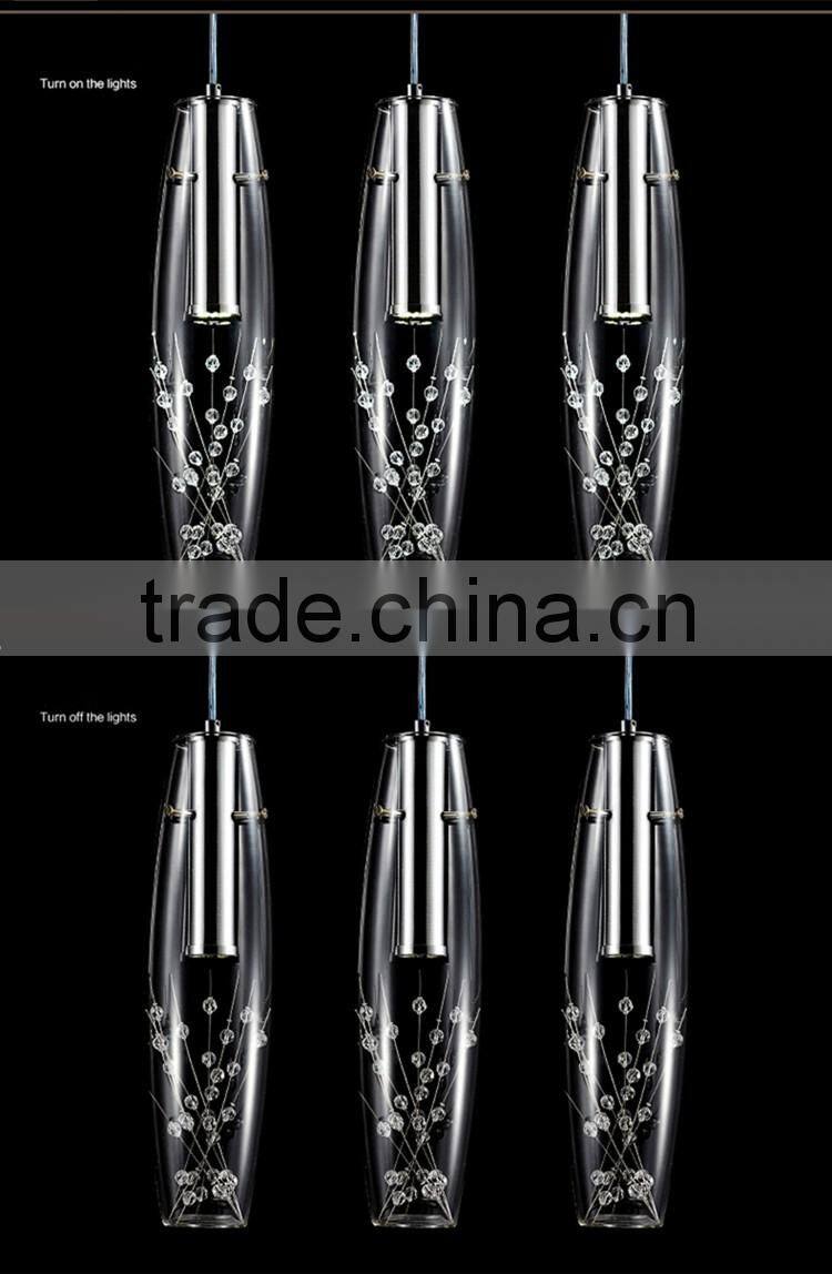 Hot Selling 1/3/4/6/9/12 Heads Glass Pendant Lamp 220V Pendant Hanging LED Lights