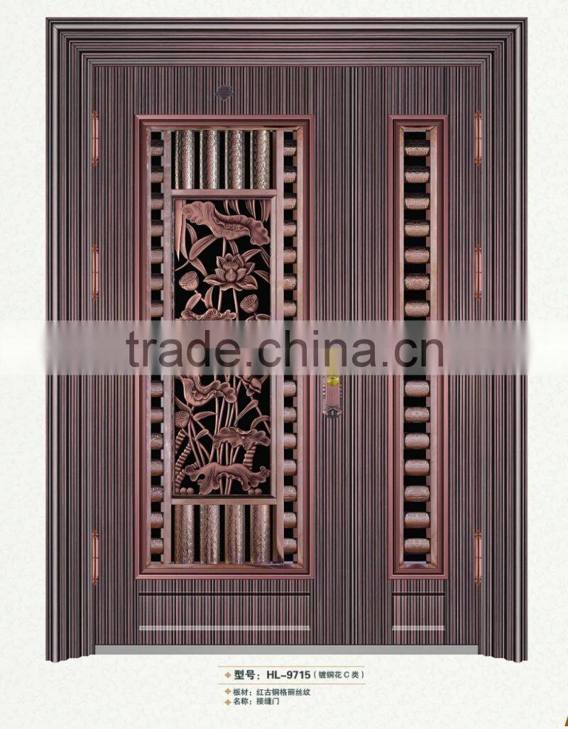 High Quanlity Cheap Turkey style stainless security steel door seam door