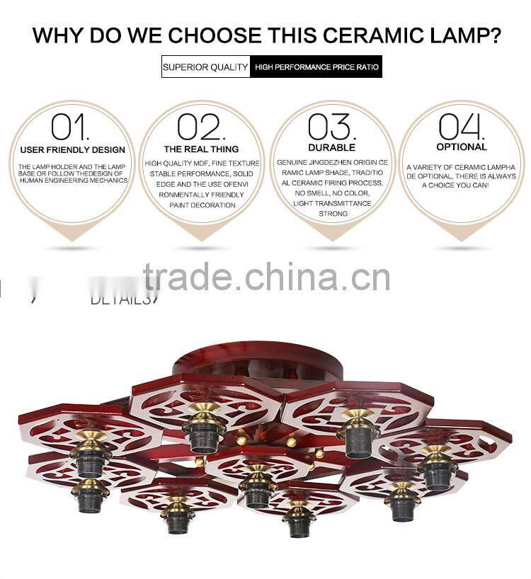 Jingdezhen handmade ceramic celling light ceiling lights fixtures