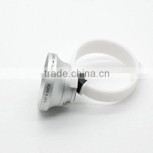 Universal Circle Clip 0.67x wide angle macro lens For samsung note3 for smartphone