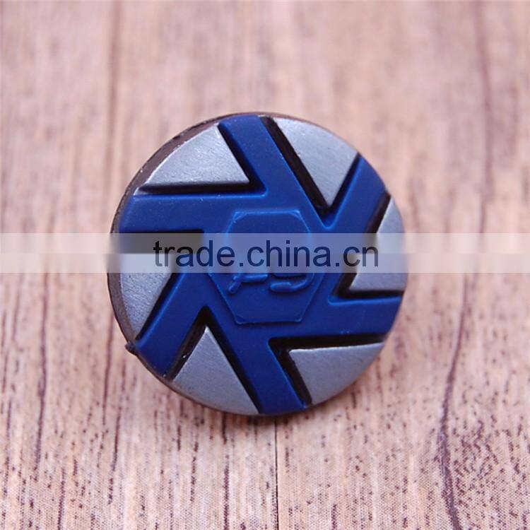 Wholesale colorful chef jacket jean alloy metal shank buttons