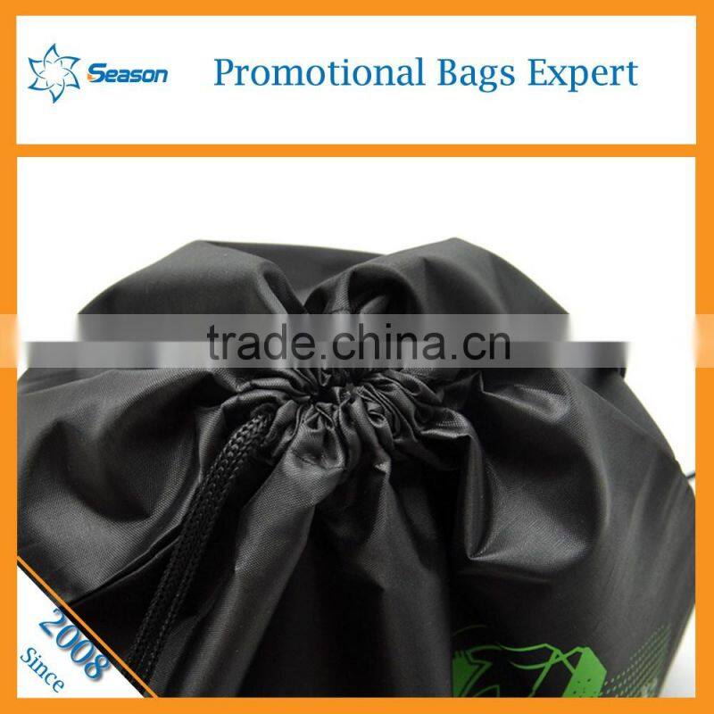 2016 new design polyester drawstring bag cord wholesale drawstring backpack