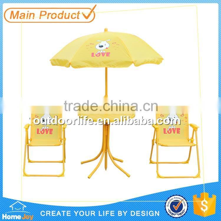 Lovely kids patio set with umbrella, table and chairs set, kids outdoor furniture