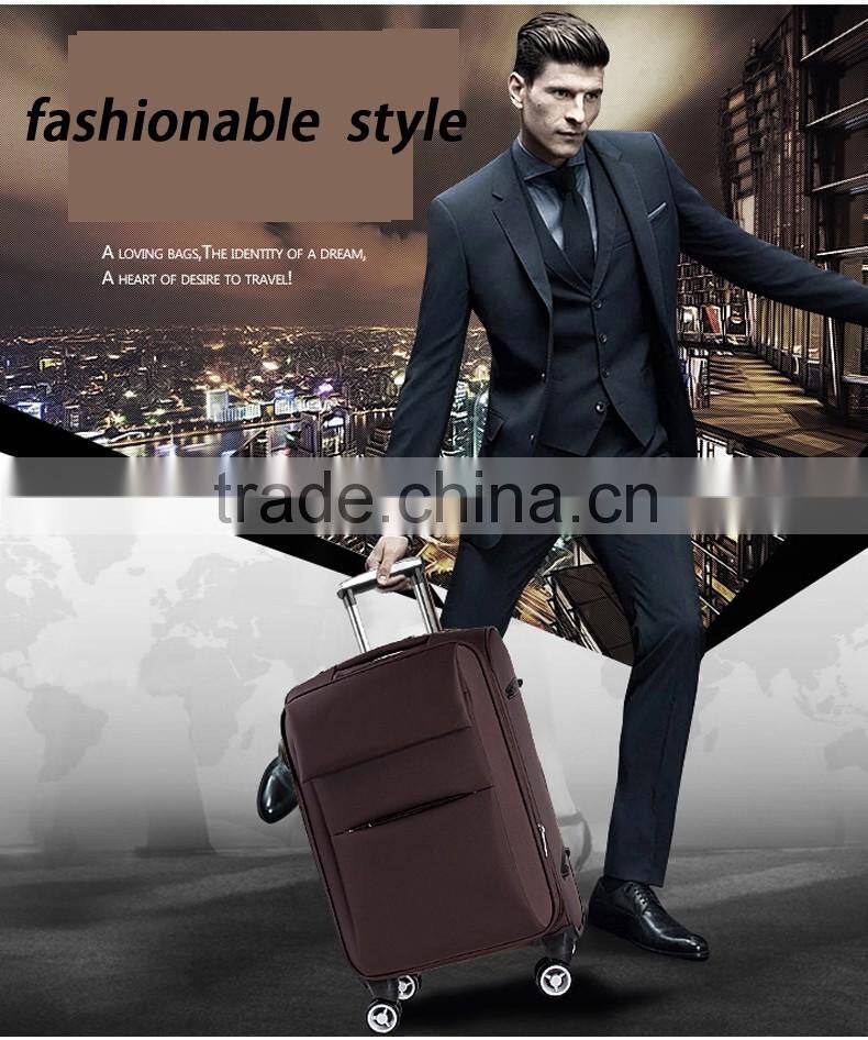Oxford Fabric Qurable Conjoined Bag Handle Expandable Trolley Luggage Laptop Trolley Bag