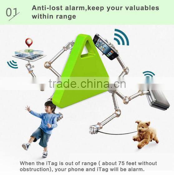 Triangle Bluetooth wireless key finder personal anti-lost alarm for child wallet car pet luggage