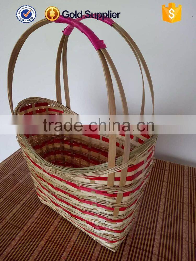 2016 cheap price recycled bamboo hanging vegetable basket