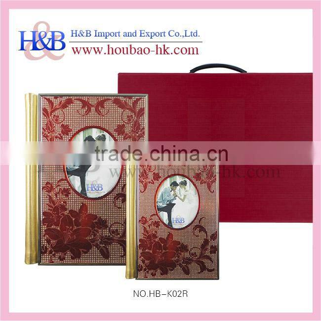 H&B New Red Crystal Cover Wedding Album/Peel And Stick Photo Album