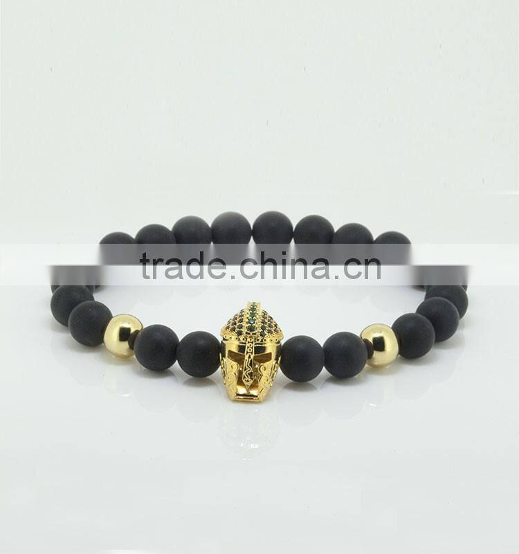 2016 High Quality 24k Black Jewelry Buddha Bracelet Round Beads Charm Bracelets