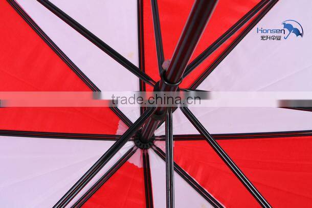 Creative straight umbrella promotion umbrella wood handle umbrella