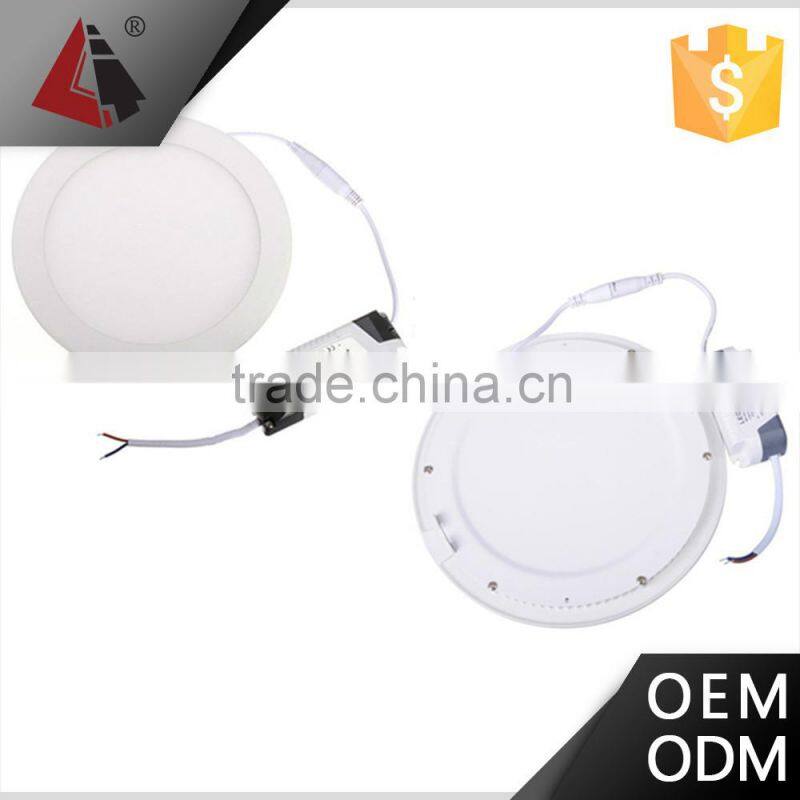 Ultrathin flat recessed round LED panel drop light with CE