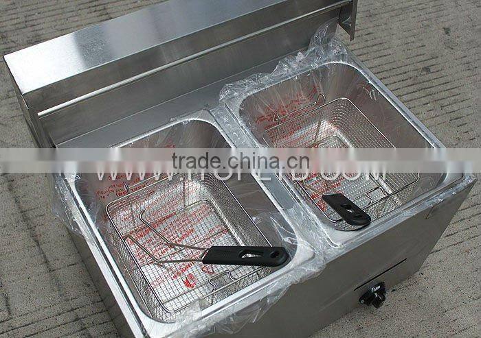 double tank commercial dry fryer