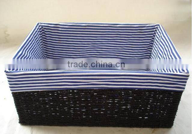 Clothing storage basket with liner and protector