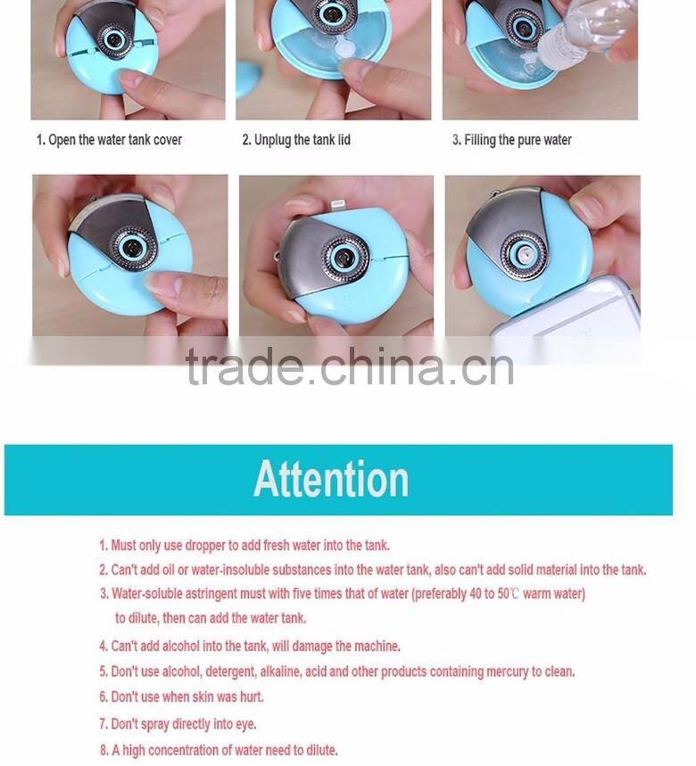 wholesales 80ml ABS material mini mobile sprayer moisture facial humidifier