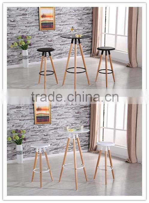 cheap plastic bar chair with wood legs