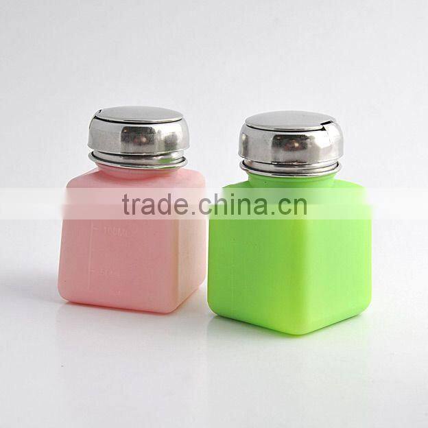 Nail polish remover pump dispenser bottle