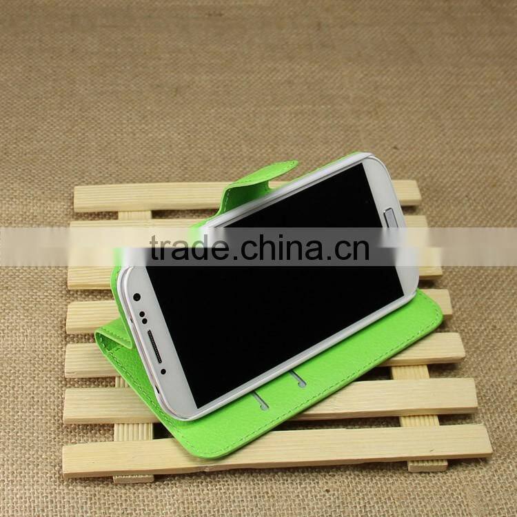 Wholesale Folio Stand Case for Samsung GALAXY S4 i9500 PU Leather Flip Cover with Wallet