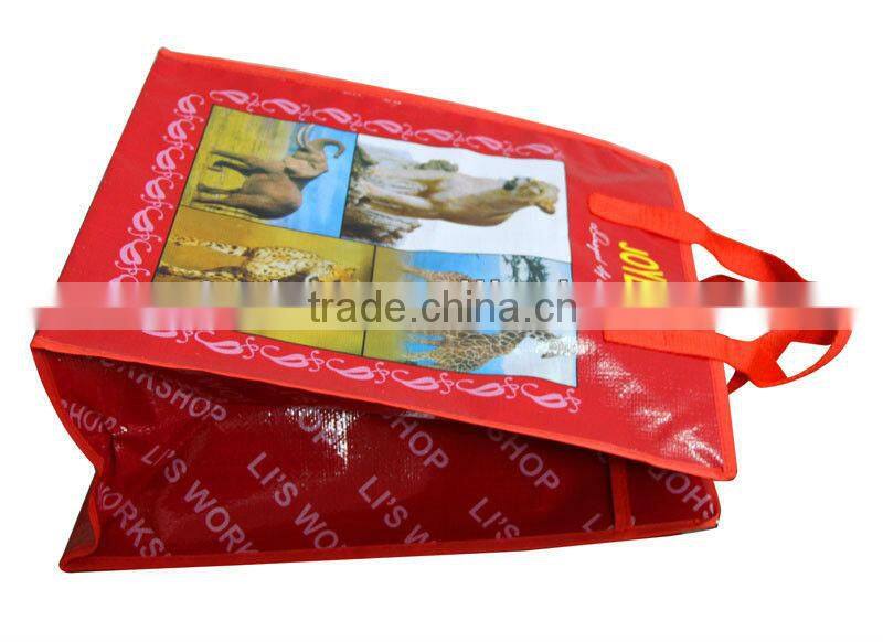 pp zipper shopping bag with nylon tape handle(2W-2062)