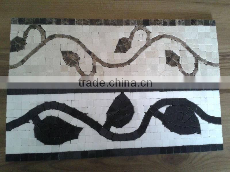 high quality home decor stone mosaic tile strip