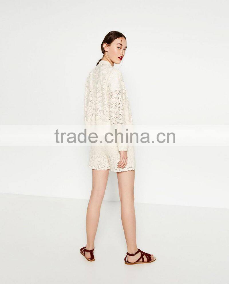 Daijun oem high quality fashion lace breathable summer pants women