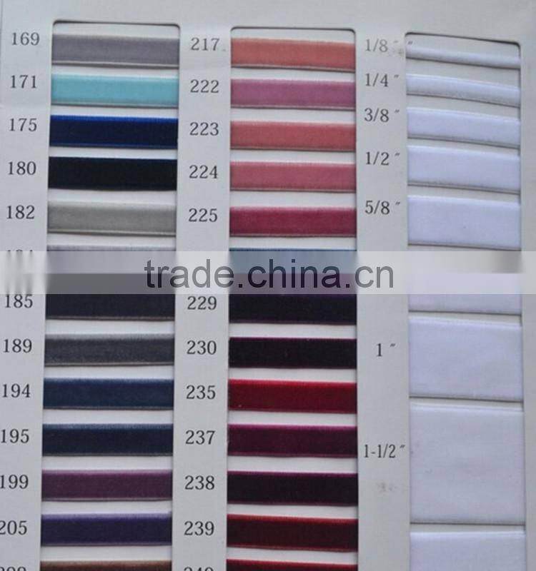 Wholesale Cheap High quality gray series velvet ribbon for garment accessories