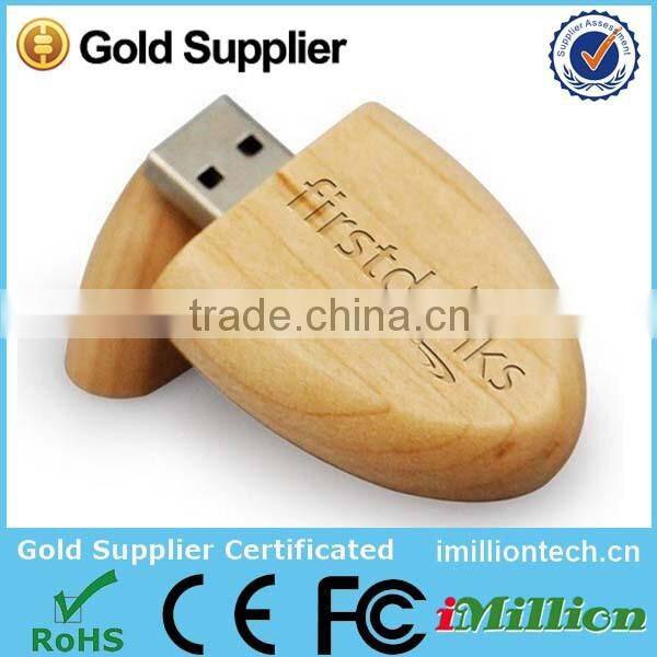 noble oem promotion gift usb set , EU standard natural wood high quanlity wood usb flash drive