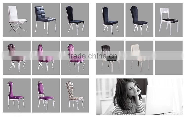 Modern dining room furniture black glass top metal frame dining table sets