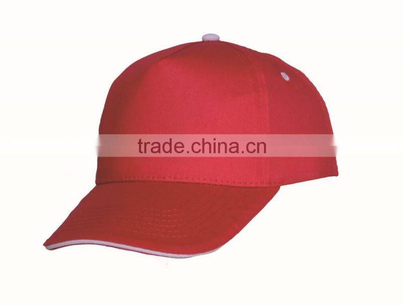 100% cotton twill 5 panel baseball cap