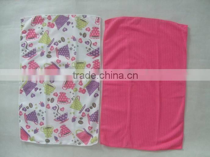 custom print cleaning towel tea towel microfiber towel set wholesale