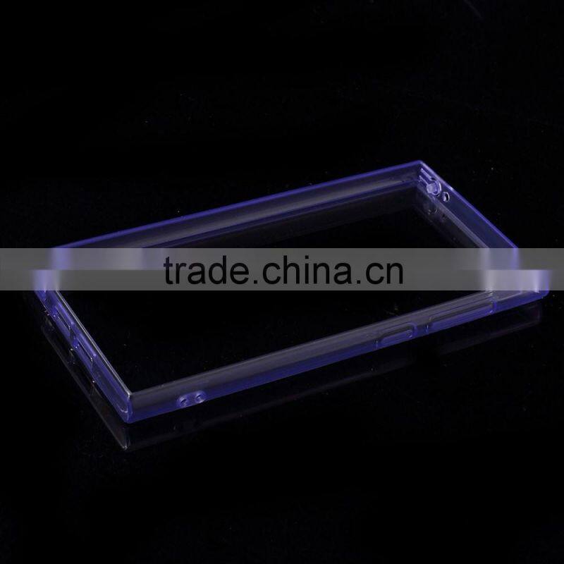 Hybrid TPU Edge + Crystal Acrylic Back Case w/ Anti-dust Plug for Xiaomi 3 MI3,xiaomi 3 mi3 Acrylic+ tpu case,xiaomi 3 mi3 case