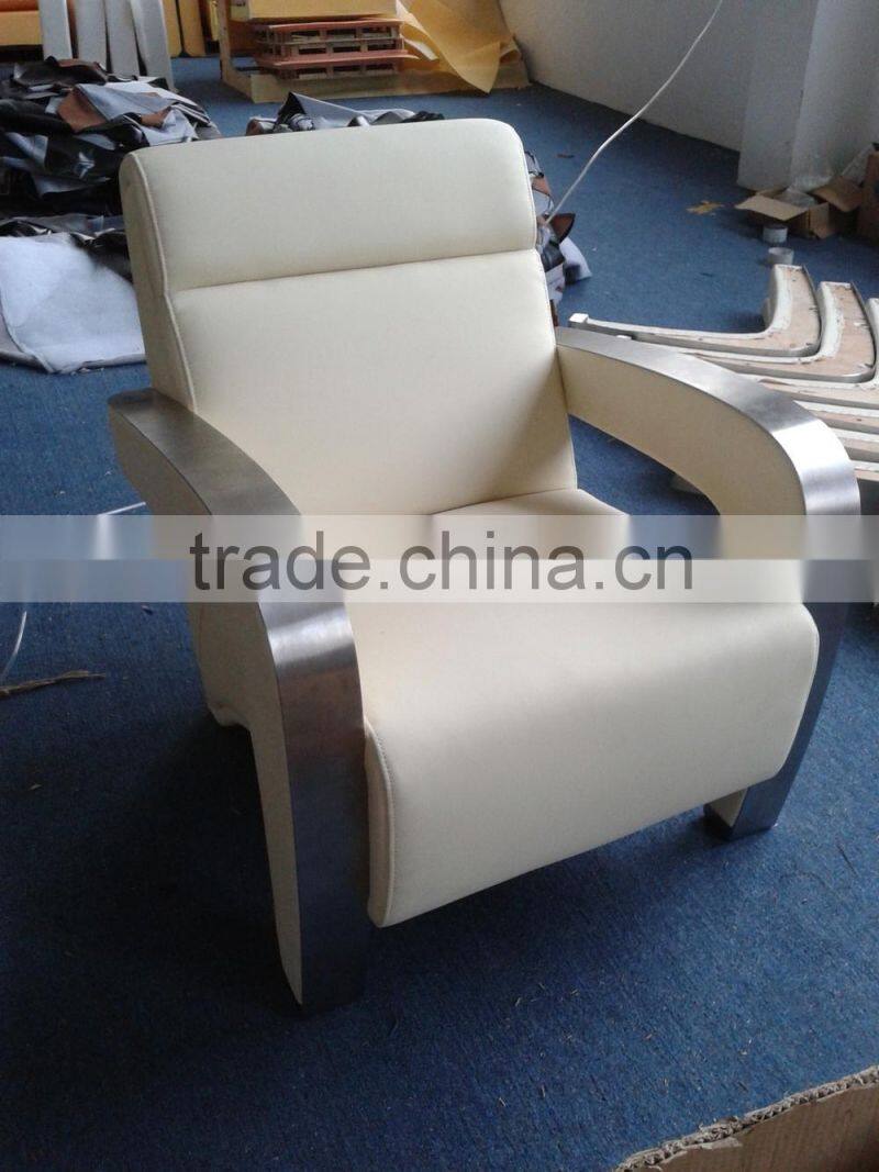 1+1+3 stainless steel leather office furniture sofa G-314