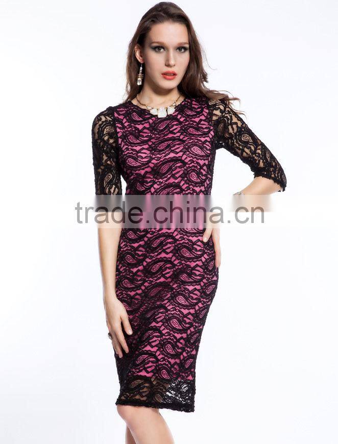 Paypal accept wholesale price long sleeve lace fringe sexy club dresses 2016