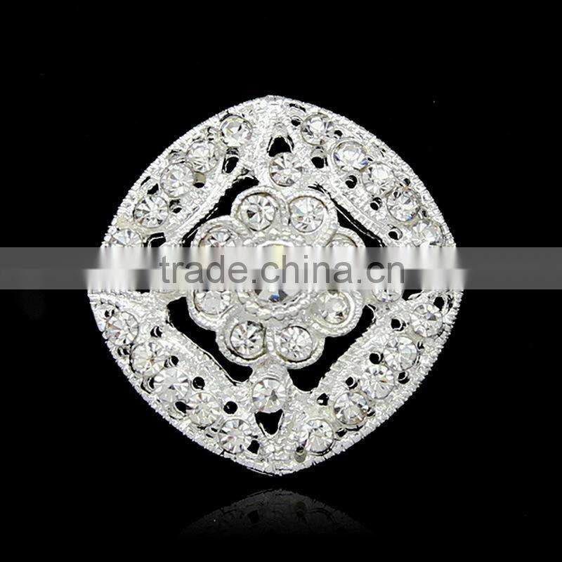 2015 wholesale flower women imitation white gold brooch for wedding invitations prices cloth pin