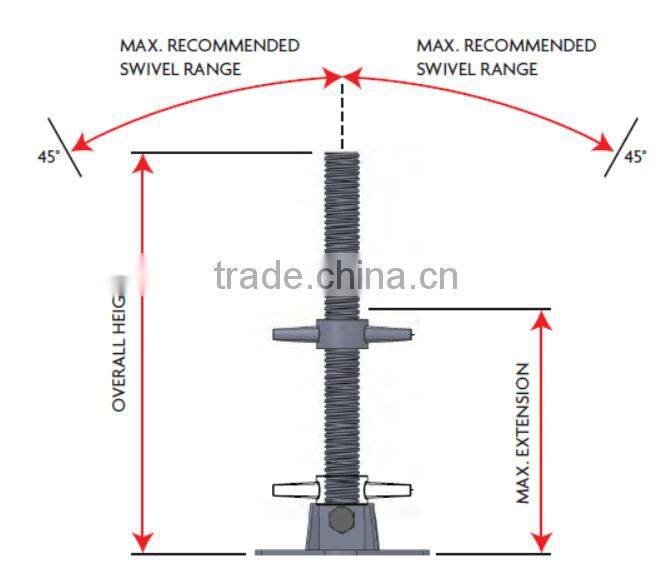 Hot sale Alibaba China wuxi factory high quality Scaffolding floor lift screw jack base