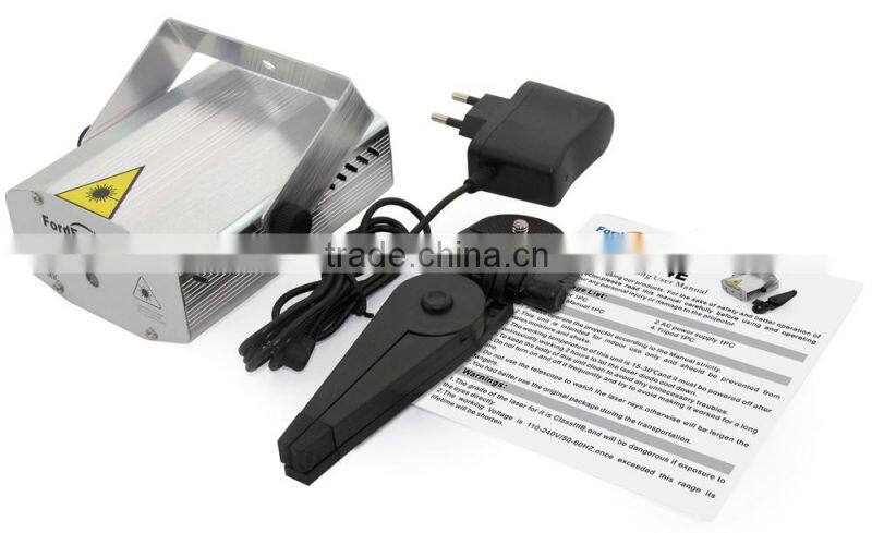 Sidiou Group Mini Red and Green Laser Stage Lighting Moving Party Stage Light Projector Stage Lighting Disco Show Laser (Silver)