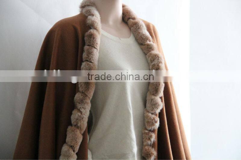 cashmere fur edged pashmina shawls wraps