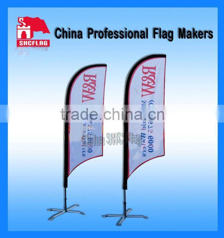custom lgo ourdoor promotional wind blade flags