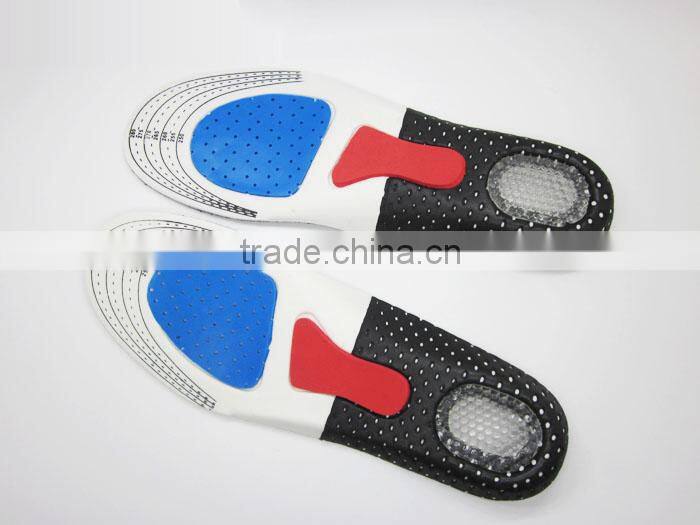 Multiple colors foot massage memory foam spor tLatex foam shoe insole shoes insole