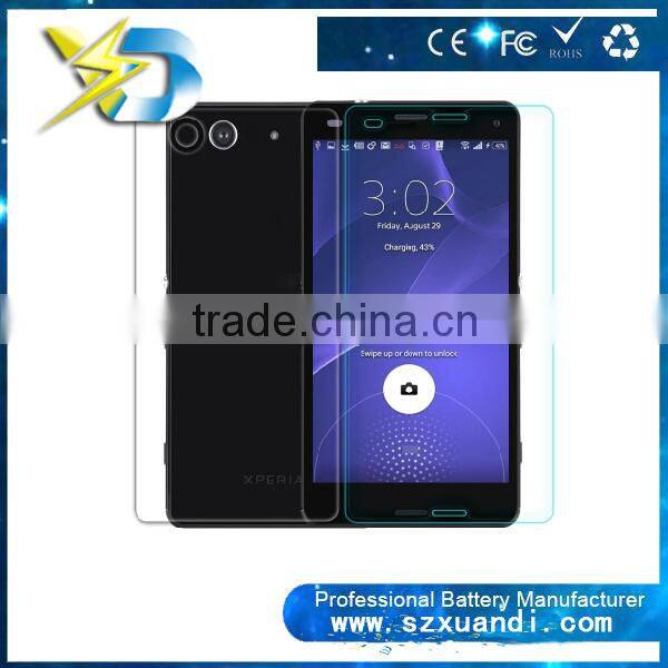 High quality premium real screen protector film tempered glass for z3 mini xuandi glass