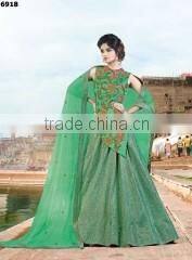 Obligingness Brown Raw Silk Lehenga Choli/indian lehenga online shopping