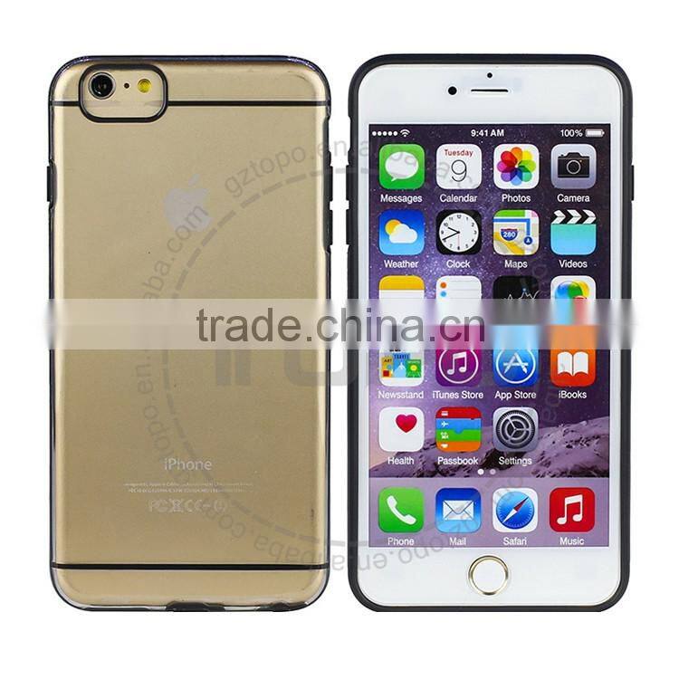 Clear Ultra-Thin Anti-scratch Hard PC Back cover Transparent Phone Case TPU Bumper Case For iphone 6 6s plus