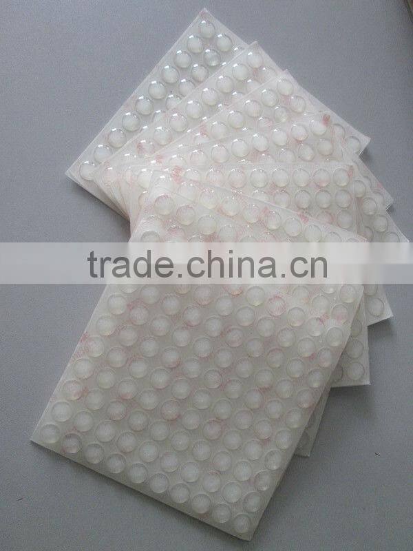 Clear adhesive bumper