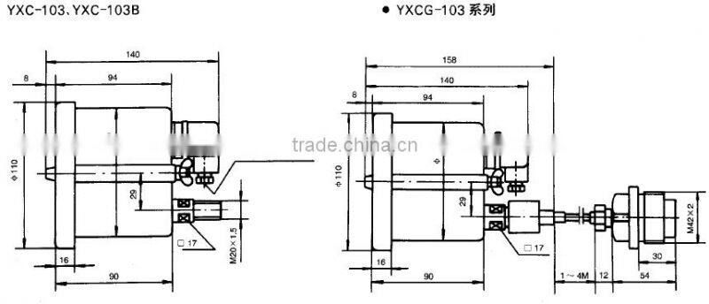 Stainless Steel Magnetic Electric Contact Pressure Gauge
