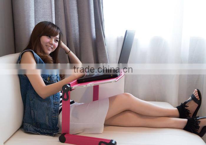 Modern Portable Folding Up Mini Folding magnalium laptop table with mouse pad