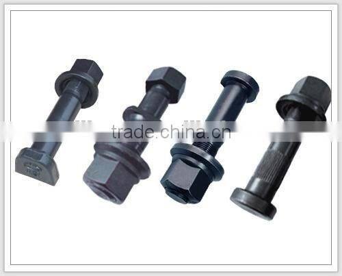 High strength truck wheel hub bolts and nuts